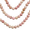 Collier en rhodonite - Perles rondes 6 mm - 55 cm