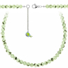 Collier en préhnite épidote - Perles rondes 6 mm - 55 cm