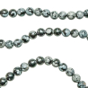 Collier en obsidienne neige - Perles rondes 6 mm - 50 cm