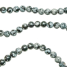 Collier en obsidienne neige - Perles rondes 6 mm - 70 cm