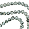 Collier en obsidienne neige - Perles rondes 8 mm - 70 cm