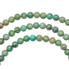 Collier en chrysocolle - Perles rondes 6 mm - 70 cm