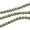 Collier en jaspe héliotrope - Perles rondes 6 mm - 60 cm