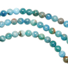Collier en apatite bleue - Perles rondes 6 mm - 90 cm