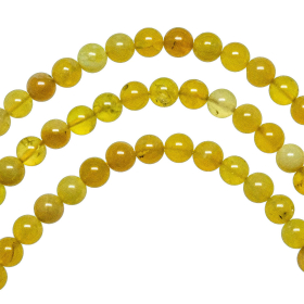 Collier en opale jaune - Perles rondes 6 mm - 55 cm