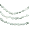 Collier en howlite - Perles roulées 5 à 8 mm - 38 cm