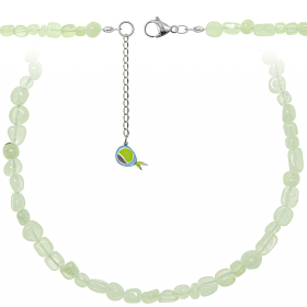Collier en jade vert - Perles roulées 5 à 8 mm - 43 cm