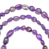 Collier en améthyste - Perles roulées 7 à 10 mm - 50 cm