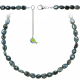 Collier en oeil de faucon - Perles pierres roulées 7 à 10 mm - 60 cm