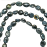 Collier en oeil de faucon - Perles pierres roulées 7 à 10 mm - 90 cm