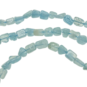 Collier en aigue marine - Perles roulées 5 à 8 mm - 43 cm