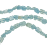 Collier en aigue marine - Perles roulées 5 à 8 mm - 43 cm