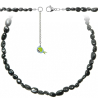 Collier en tourmaline noire - Perles roulées 5 à 8 mm - 38 cm