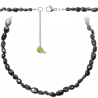 Collier en tourmaline noire - Perles roulées 5 à 8 mm - 43 cm
