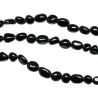 Collier en obsidienne noire - Perles roulées 7 à 10 mm - 38 cm