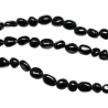 Collier en obsidienne noire - Perles roulées 7 à 10 mm - 55 cm