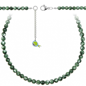 Collier en séraphinite - Perles rondes 6 mm - 90 cm