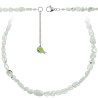 Collier en pierre de lune blanche - Perles roulées 5 à 8 mm - 38 cm