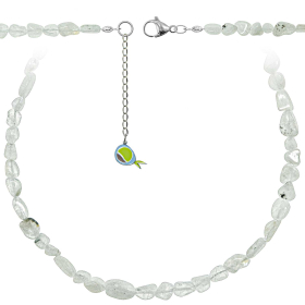 Collier en pierre de lune blanche - Perles roulées 5 à 8 mm - 50 cm