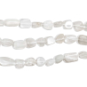 Collier en pierre de lune blanche - Perles roulées 8 à 12 mm - 38 cm
