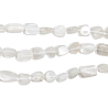 Collier en pierre de lune blanche - Perles roulées 8 à 12 mm - 70 cm