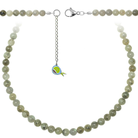 Collier en labradorite - Perles rondes 6 mm - 55 cm