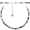 Collier en agate arbre - Perles rondes 6 mm - 55 cm