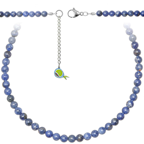 Collier en sodalite - Perles rondes 6 mm - 38 cm