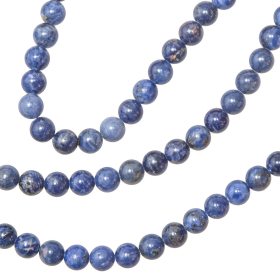 Collier en sodalite - Perles rondes 6 mm - 55 cm