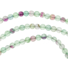 Collier en fluorite multicolore - Perles rondes 6 mm - 38 cm