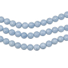 Collier en angélite - Perles rondes 6 mm - 43 cm