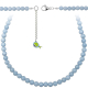 Collier en angélite - Perles rondes 6 mm - 43 cm