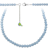 Collier en angélite - Perles rondes 6 mm - 55 cm