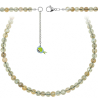 Collier en pierre de lune grise - Perles rondes 6 mm - 55 cm
