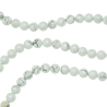Collier en howlite - Perles rondes 6 mm - 38 cm