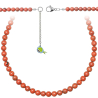 Collier en jaspe rouge - Perles rondes 6 mm - 38 cm