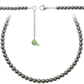 Collier en hématite - Perles rondes 6 mm - 38 cm