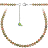 Collier en unakite - Perles rondes 6 mm - 43 cm