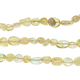 Collier en citrine - Perles roulées 5 à 8 mm - 50 cm