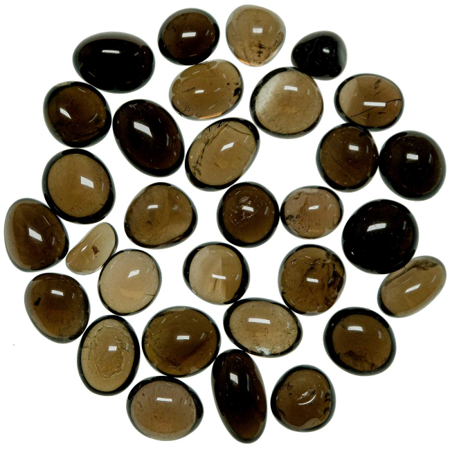 Pierres roulées quartz fumé - 1.5 à 2.5 cm - Lot de 3