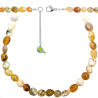 Collier en opale jaune - Perles roulées 8 à 12 mm - 43 cm
