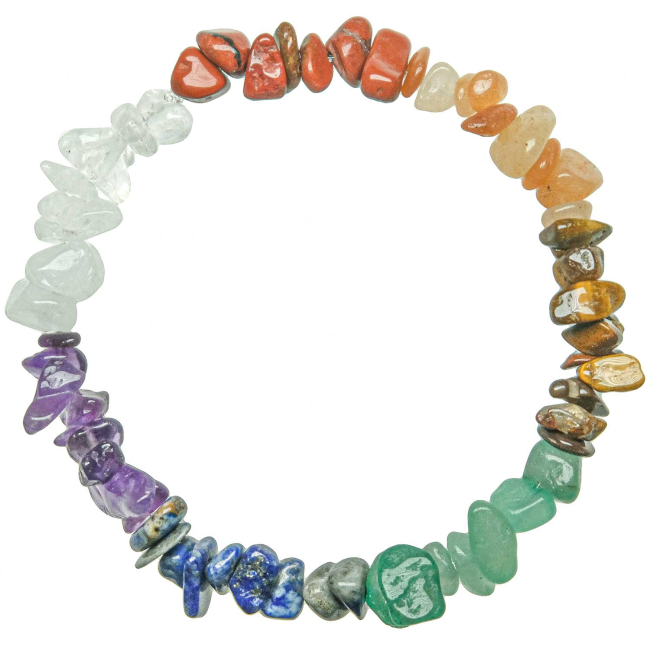 Bracelet chakra arc-en-ciel - perles baroques