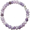 Bracelet en lépidolite - Perles roulées 5 à 8 mm