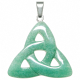 Pendentif noeud de la trinité celtique en aventurine verte