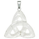 Pendentif noeud de la trinité celtique en cristal de roche