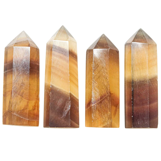 Pointe polie obélisque fluorite jaune - A l'unité