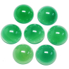 Boucles d'oreilles puces avec cabochon rond en onyx vert