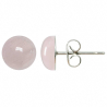 copy ofBoucles d'oreilles puces avec cabochon rond en quartz rose