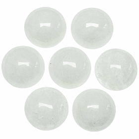 Boucles d'oreilles puces avec cabochon rond en jade blanc