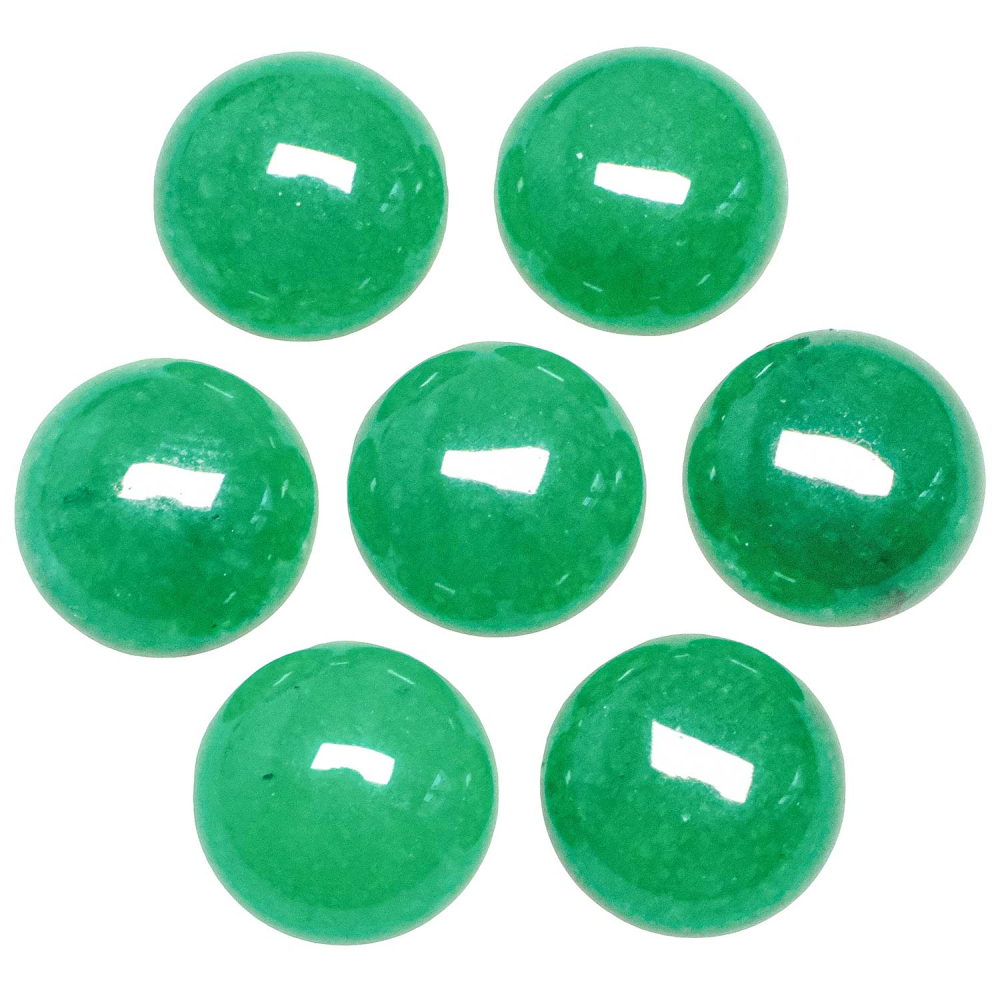 Boucles D'oreilles Puces Avec Cabochon Rond En Aventurine Verte - Marque Naturosphère, Neuf Avec étiquettes